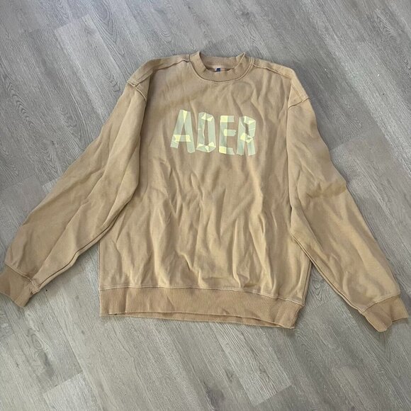 Ader Error Sweatshirt Size A1 Mask Tape Beige Unisex - Picture 2 of 8